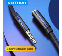 Vention Jack 3.5 câble d'extension Aux pour voiture ordinateur portable Mini PC TV Xiaomi Huawei stéréo 3.5mm Jack casque haut-parleur câble auxiliaire No Support Mic Blue