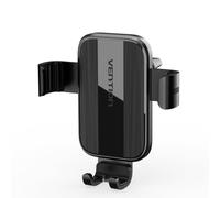 Vention KCTB0 - Support Passif Smartphone/Mobile Voiture - Montage Ventilation - ABS/Silicone/TPU - 4.7" à 7.2" - Orientation Verticale - Noir