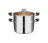 VENTION Petit Couscoussier Induction 3,6L, Cuiseur Vapeur 22 cm, Cuit Vapeur Inox