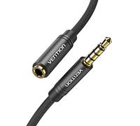 Vention Rallonge Jack Audio 0.5m, Câble Extension Audio en Nylon Tressé Jack Stéré 3,5mm Mâle vers Femelle pour Casque Écouteur,iPod iPhone iPad,Voiture,Autoradios,Smartphones, Lecteur MP3,PS4,PC