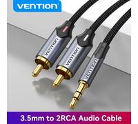 Vention RCA Cable 3.5mm à 2RCA Splitter RCA Jack 3.5 Cable RCA câble Audio pour Smartphone amplificateur Home cinéma câble AUX RCA Alloy Shell-Cotton