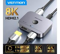 Vention - répartiteur HDMI 2.1, 8K, 60Hz, 4K120Hz, bidirectionnel, 2 en 1, pour TV, Xiaomi, Xbox, PS4, 5, moniteur compatible HDMI, commutateur HDMI 8K60Hz HDMI 2.1