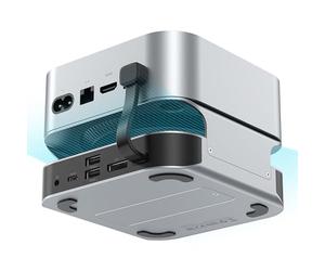 VENTION Station d’Accueil 10-en-1 pour Mac Mini M4 / M4 Pro, Support en Aluminium, DisplayPort 4K@240Hz, Boîtier SSD M.2 NVMe Jusqu’à 8 to, 5 Ports USB-A & USB-C 10 Gbps, Lecteur SD/TF, Prise 3,5 mm