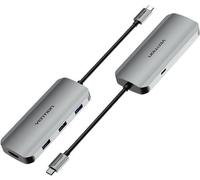Vention Station d'accueil 5-en-1 USB-C vers HDMI / USB 3.0 x 3 /PD 0.15M Gris Aluminium