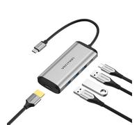 Vention Station d'accueil multifonctionnelle Type C pour HDMI, 3 x USB 3.0 et 0,15 m PD - Gris métallique