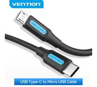 Vention Type C vers Micro USB câble charge rapide type-c adaptateur pour Samsung Huawei Xiaomi MacBook Pro OTG téléphone portable Micro USB Black