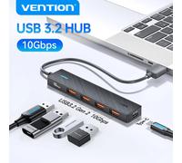 Vention USB 3.2 Gen2 HUB 5 Ports répartiteur 10Gbps USB A Type C HUB adaptateur Multiport pour MacBook iPad ordinateur portable extension PC de bureau USB C 4 1