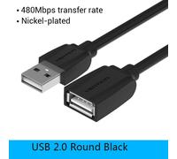 Vention USB Câble D'extension USB 3.0 Câble 5m pour Ordinateur Portable Intelligent PC TV Xbox One SSD USB 3.0 2.0 Extender Cordon Mini Câble Rapide - Type USB 2.0 Black A44-1M