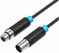 Vention XLR mâle vers XLR femelle Microphone, câble instrumental Compatible avec les amplificateurs, mélangeurs, haut-parleurs et autresEnregistrement professionnel (2 M)