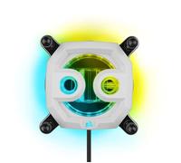 Corsair Hydro X Series XC7 RGB PRO Waterblock pour Processeur Intel LGA 1700, 1200, 115X et Socket AMD AM4 (Plaque Froide en Cuivre Nickelé, Plus de 110 Micro-Ailettes de Refroidissement) Blanc CX-9010016-WW