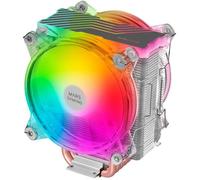 Mars Gaming MCPU66, Ventirad pour CPU 220W TDP, 6 Heatpipes HCT, Double Ventilateur 120mm, Éclairage Triple ARGB, PWM Ultra-silencieux, Compatible Intel & AMD
