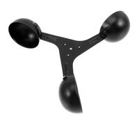 Ventomètre à Trois Coupelles en Alliage D’aluminium Noir | Structure Rotative Traditionnelle, Conception sans Base, 42g, Résistante aux Intempéries, pour Mâts Météorologiques