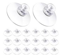 Ventouse,20 pcs PVC Ventouses Ø 40mm avec Filetage M4 Écrous Moletés,Ventouses en Plastique Transparent,Réutilisables Ventouse en Verre,Crochets d’Aspiration Puissants pour Salle Bain,Cuisine,Fenêtr