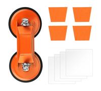 Ventouse Carrelage,2Pcs Ventouse de Rapprochement Joints Carrelage Double avec Antidérapant Poignée Pour Nivellement Jointure de Parquets,de Carreaux,de Stratifiés(Orange)