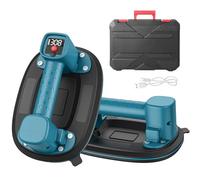 Ventouse Carrelage Électrique, 10" Ventouse Vitre Professionnelle avec Batterie de 4000 mAh, 300 kg de Force d’Aspiration, Écran LCD, Reprise Automatique, pour Pierre, Verre, Marbre et Meubles