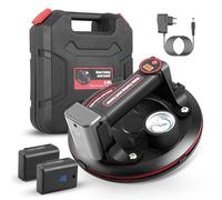 Ventouse Carrelage Electrique avec Manomètre et Affichage numérique, Ventouse de Levage en Verre, 1 Pièces 8" Ventouse Vitre Jusqu'À 200kg avec Livré avec 2 Piles Amovibles Rechargeables Batterie