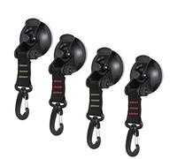 ventouse carrosserie,Ancre à Ventouse,Ventouses D'ancrage, Ancre à Ventouse Robuste avec Fixation du Crochet d'Arrimage,Ventouse avec Crochet pour Tentes Auvents Bâche de Camping Accessoire(4 pièces)