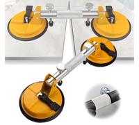 Ventouse d'aspiration - Pour espaces de sol - Charge maximale : 120 à 150 kg - Kit de pose stratifié - Outil de pose stratifié - Régulateur de ventouse pour carrelage, meubles, verre, stratifié (jaune
