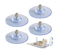 Ventouse de rechange adhésive forte en PVC 4 pièces, siège de lit avec fenêtre, ventouses pour cintres pour chats, ventouses pour lits pour chats - Remplacement de vis, poids maximum de 20 K