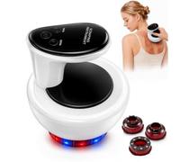 Ventouse électrique, masseur sous vide contre la cellulite (blanc) | 9 niveaux d'aspiration, fonction Gua Sha, fonctionnement USB, écran numérique, contre la cellulite