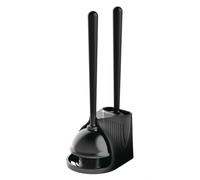 Ventouse et Brosse WC 2 en 1 avec Un revêtement en Zinc - VENTEO - Idéal pour Les Toilettes la Douche et la Salle de Bain