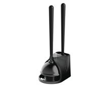 Ventouse et Brosse WC 2 en 1 avec Un revêtement en Zinc - VENTEO - Idéal pour Les Toilettes la Douche et la Salle de Bain