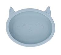 Ventouse Flexible Cartoon Cat Shape Safe Silicone Feeding Bowl pour Toddler Cute for Dining Room (Bleu)