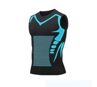 Ventouse Gilet Modelant Ionique Nouvelle Édition, Matière Soie Glacée Ultra Respirante Conçue pour les Hommes Recherchant le Corps Parfait (Color : Black, Size : 3XL)