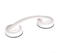 Ventouse Poignée de douche sans perçage 19 cm ABS | Montage en seconde, sans outils, verrouillage fixe, idéal pour les locataires, ne laisse aucune trace (blanc)