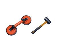 Ventouse pour fenêtre | Double ventouse robuste pour carrelage et verre | Cric multifonction pour sol en granit, rebord de fenêtre, miroir, carrelage