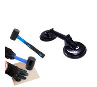 Ventouse pour fenêtre, double ventouse robuste pour carrelage et verre | Outils d'extraction des bosses anti-rayures pour vitres en granit