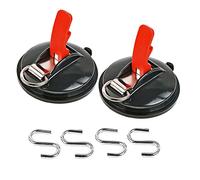 Ventouse pour toit de voiture, charge maximum 10 kg avec S Ring. Lot de 2 ventouses pour auvent, pare-soleil, bâches et couvertures de véhicule.