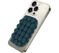 , Ventouse rectangulaire pour téléphone avec 22 ventouses en silicone, support porte-téléphone polyvalent, couleur bleue, 9 x 6 cm