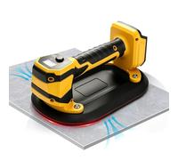 Ventouse sans fil compatible avec batteries Dewalt 20 V, charge maximale 250 kg, lève-vide électrique avec écran LCD pour carrelage, verre, granit, métal et meubles (jaune)