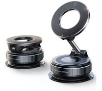 Ventouse Support Telephone Voiture Magnetique Pliable Support Magsafe Voiture avec 360°Bras Métallique Aimant Telephone Voiture