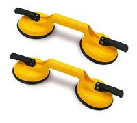 Ventouse Vitre Ventouse Carrelage Ventouse Double 120 mm Aluminium Ventouse en Verre Capacité de levage de pour Fenêtres en Verre,Tuile en Céramique, Objet à Surface Lisse (Jaune)