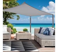Ventouse Voile d'ombrage imperméable - 2 x 3 m - Pour l'extérieur - Rectangulaire - Protection solaire - Protection contre le vent - 95 % de protection anti-UV dans le filet d'ombrage, cordes de
