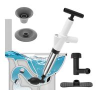 Ventouse WC 57 x 17,5 x 6,5 cm scellée par ballon ergonomique déboucheur de tuyau d'air comprimé joint de vidange pompe bouton de ventilation pour toilettes lavabo baignoire