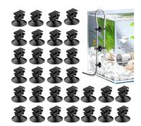 Ventouses D'aquarium,30 Pièces de Clips Ventouse pour Aquarium - Porte-Câbles pour Bac À Poissons - pour Pompe à Air, Cordon d'alimentation, Fil, Câble, Tube, Tuyau d'air, Bandes LED,