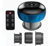 Ventouses électriques - Appareil de massage sous vide confortable avec lumière rouge | Masseur à ventouses intelligent, for adultes, récupération de fatigue post-entraînement(Blue)