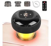 Ventouses électriques infrarouges, 12 vitesses, intelligentes, avec télécommande, rechargeable, pour thérapie guash, soulagement de la douleur et désintoxication du corps, noir