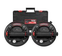 Ventouses en verre de 20,3 cm - Lève-verre manuel - Capacité de charge de 272,2 kg - Ventouses industrielles puissantes avec manomètre pour transport en verre - Carrelage de fenêtre avec boîte de