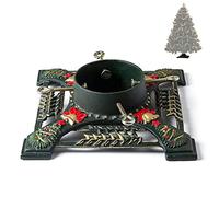 Ventray Support de Sapin de Noël avec réservoir d'eau, 34.7x34.7x10.4 cm, Support Universel Classique et Robuste pour Troncs d'arbres de Noël artificiels, Chevreuil