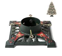 Ventray Support de Sapin de Noël avec réservoir d'eau, 34.7x34.7x10.4 cm, Support Universel Classique et Robuste pour Troncs d'arbres de Noël artificiels, Rouge