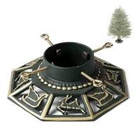 Ventray Support de sapin de Noël avec réservoir d'eau, 34 x 34 x 10 cm, Support universel classique et robuste pour troncs d'arbres de Noël artificiels, Support de base de sapin de pin pour vrais arbr