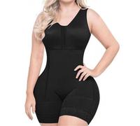Ventre Contrôle Shapewear Côté Fermeture Éclair Corps Shaper Body Top Corset Post-Partum sous-Vêtement Mince Femmes sous-Vêtements pour Femme(Black,S)