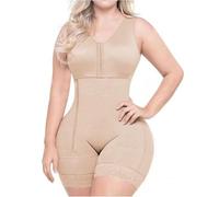 Ventre Contrôle Shapewear Côté Fermeture Éclair Corps Shaper Body Top Corset Post-Partum sous-Vêtement Mince Femmes sous-Vêtements pour Femme(Beige,3XL)