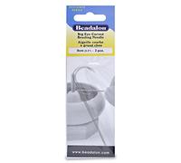 Beadalon 700A-300 Aiguilles courbées à Gros œil 8,9 cm 2 pièces en Acier Inoxydable