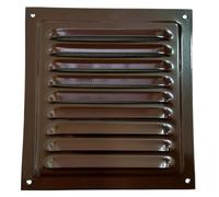 VENTS 125 x 125 mm Grille d'aération en métal marron robuste et durable avec moustiquaire