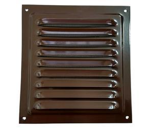 VENTS 125 x 125 mm Grille d'aération en métal marron robuste et durable avec moustiquaire